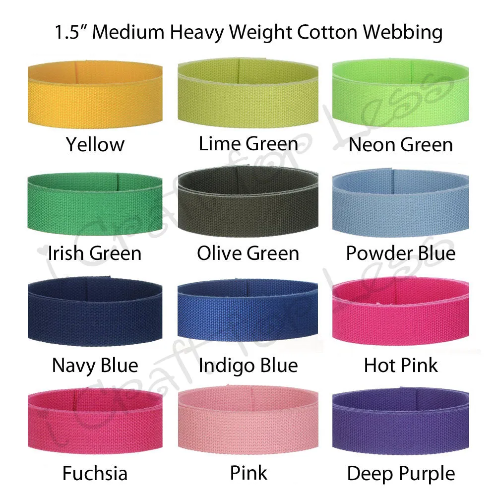 1.5 Inch Medium Heavy Cotton Webbing