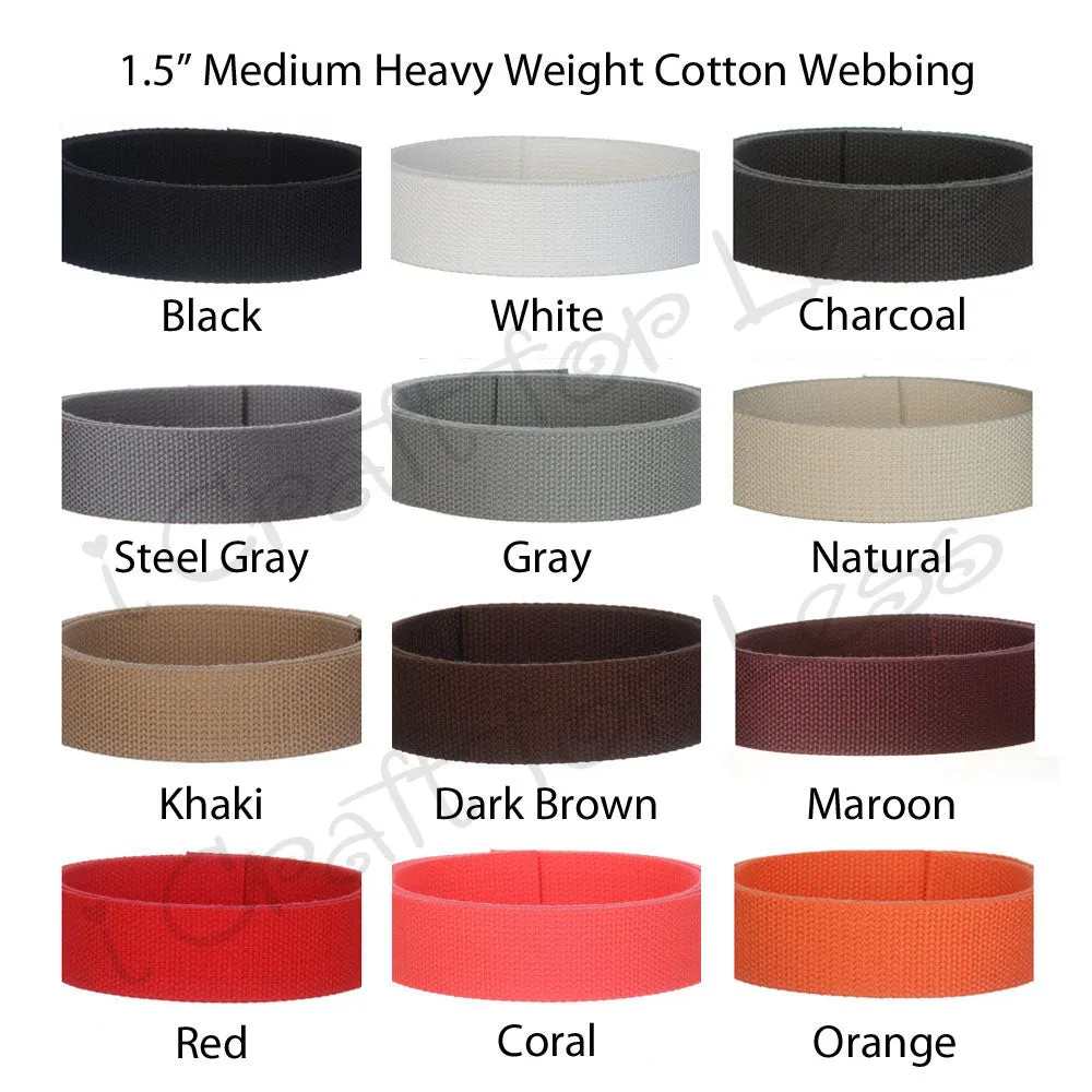 1.5 Inch Medium Heavy Cotton Webbing