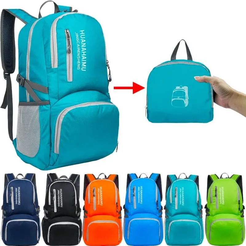 28L Ultra Light Travel Daypack - Foldable Softback Backpack with Water Repellency.