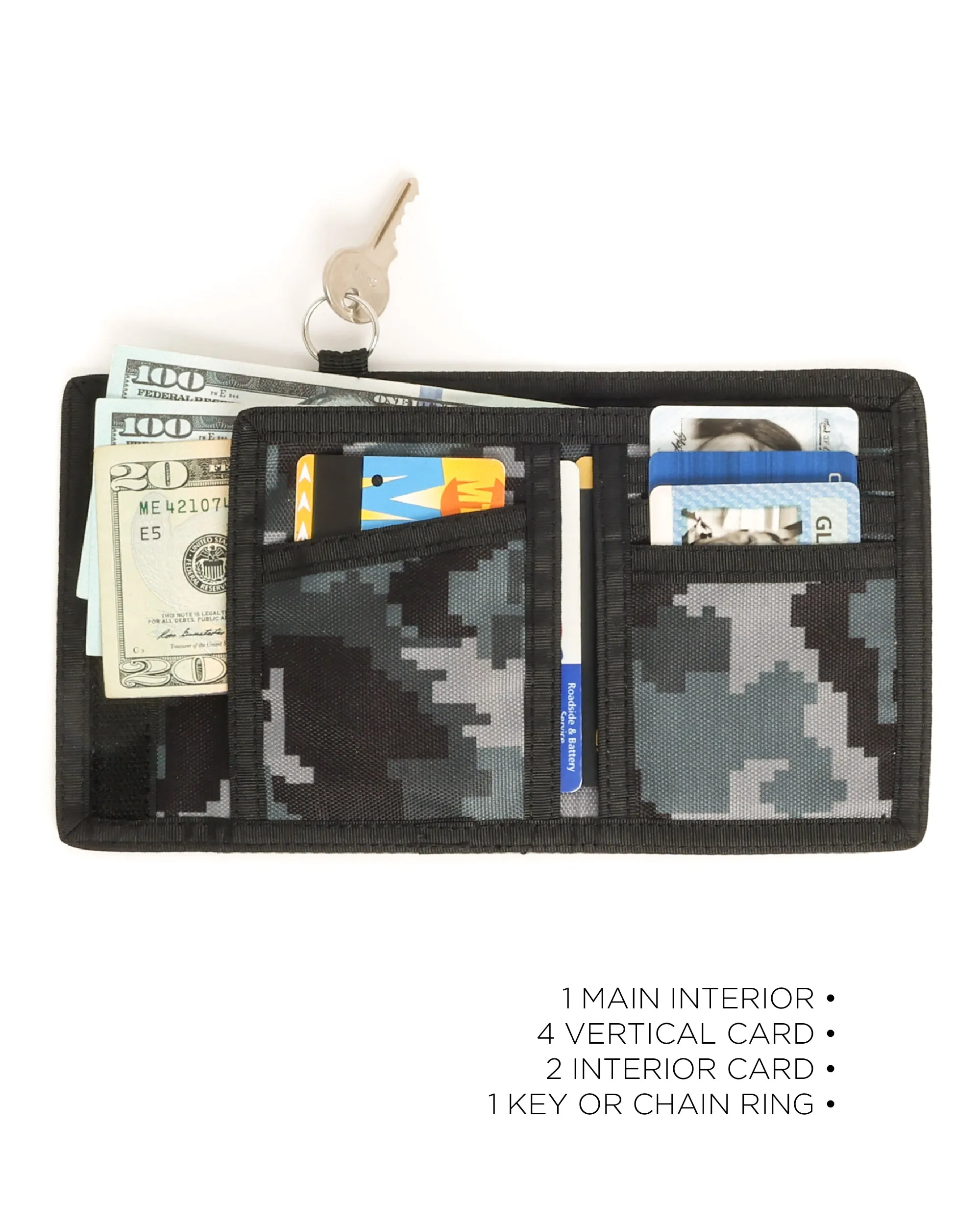 80's Wallet | Bi-Fold RFID |BLACK CAMO