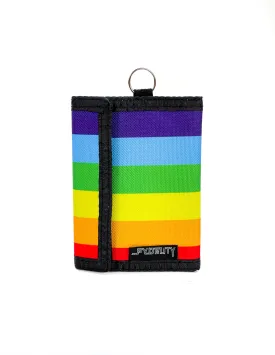 80's Wallet | Bi-Fold RFID | Rainbow Black