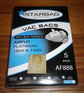 Airflo Platinum, Zelmer Solaris Compatible Vacuum Cleaner Bags - Part # AF888