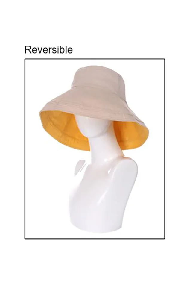 AO3084 Mustard Reversible Cotton Bucket Hat