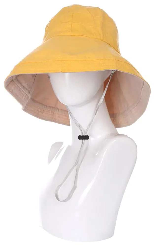 AO3084 Mustard Reversible Cotton Bucket Hat