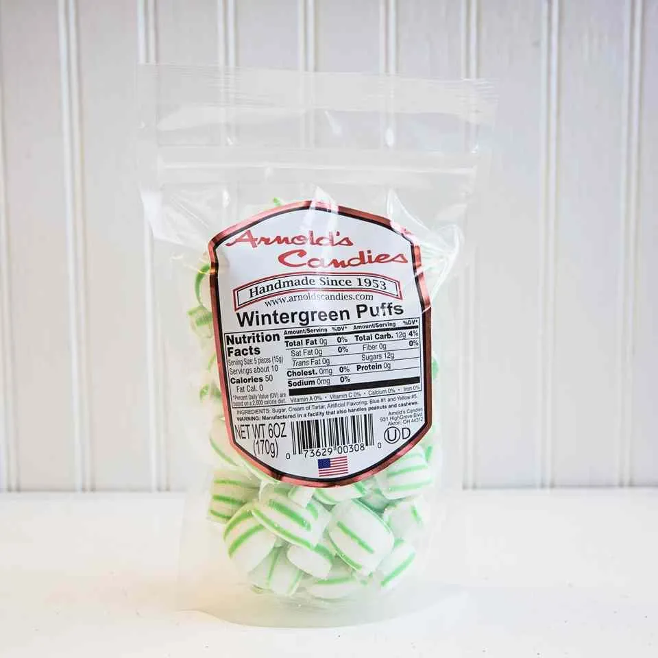 Arnold's Candies Wintergreen Puffs Bags