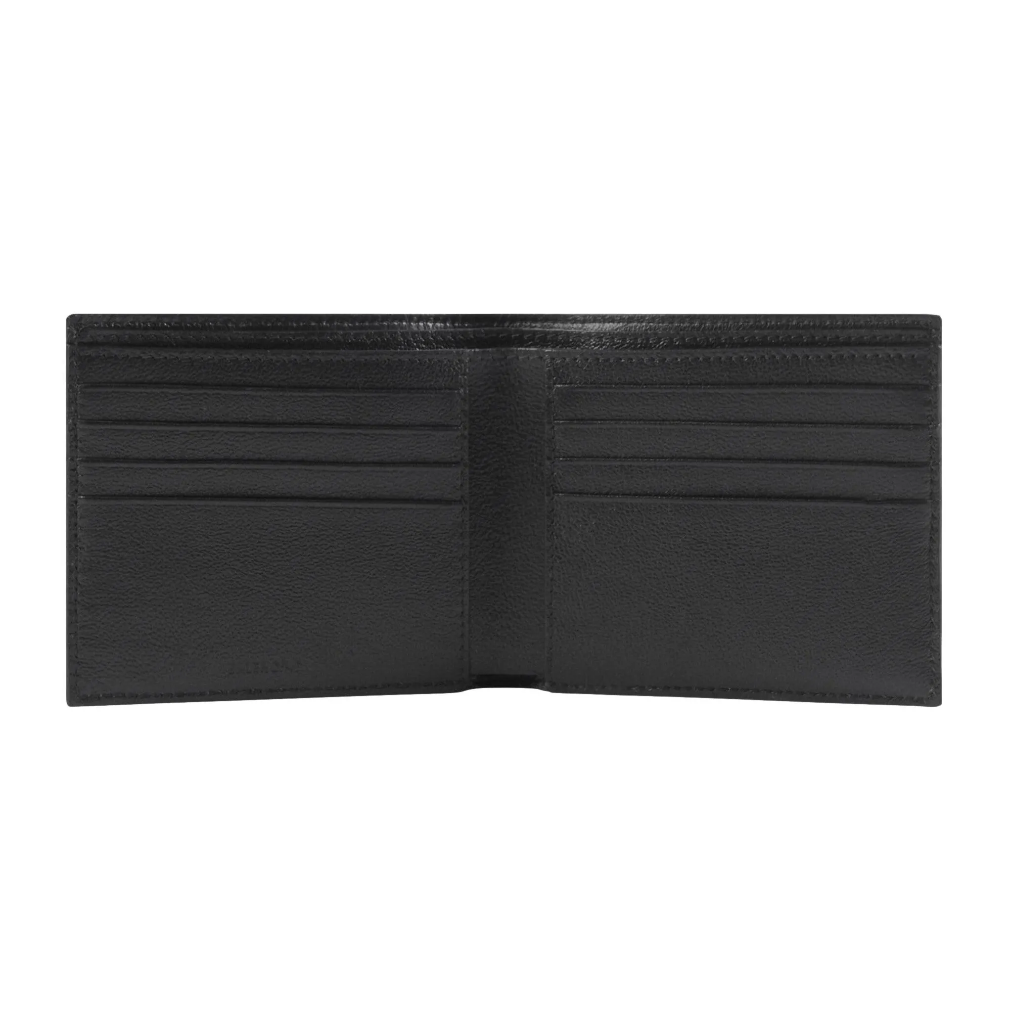 Balenciaga Cash Square Black Calfskin Leather Logo Bifold Wallet 594549