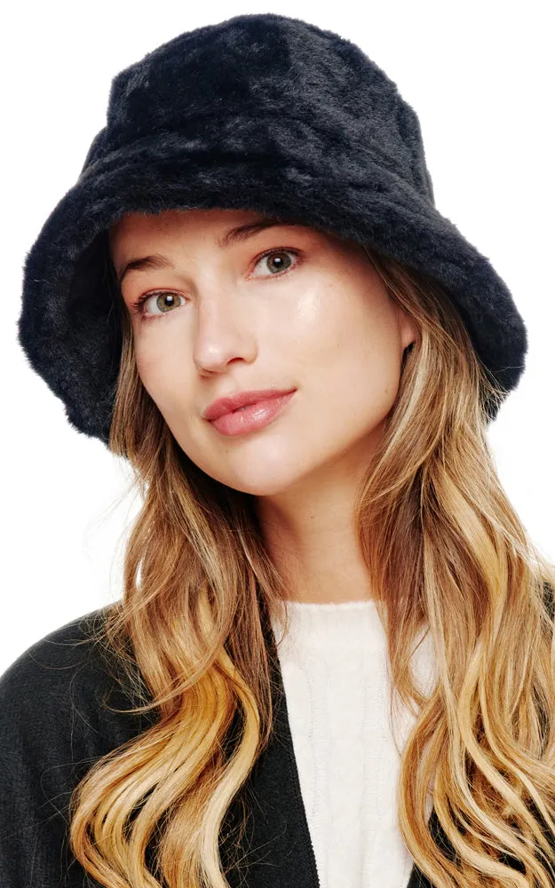 BHAT2038 Fur Cozy Bucket Adjustable Hat