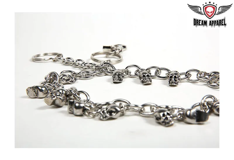 Biker Chain With 20 Biker Skulls