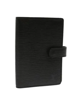 Black Epi Leather Day Planner Cover with Accessories and Serial No.