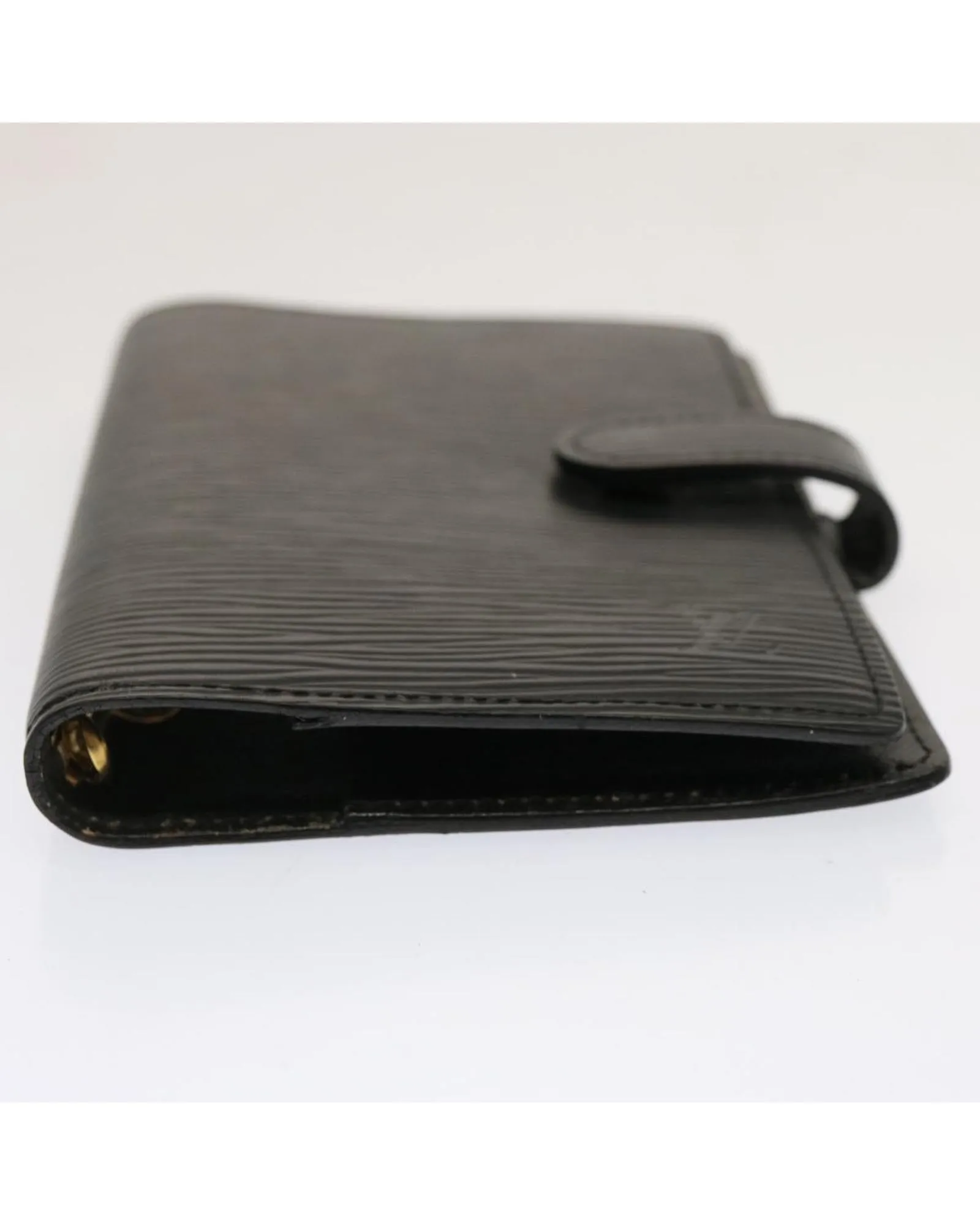 Black Epi Leather Day Planner Cover with Accessories and Serial No.