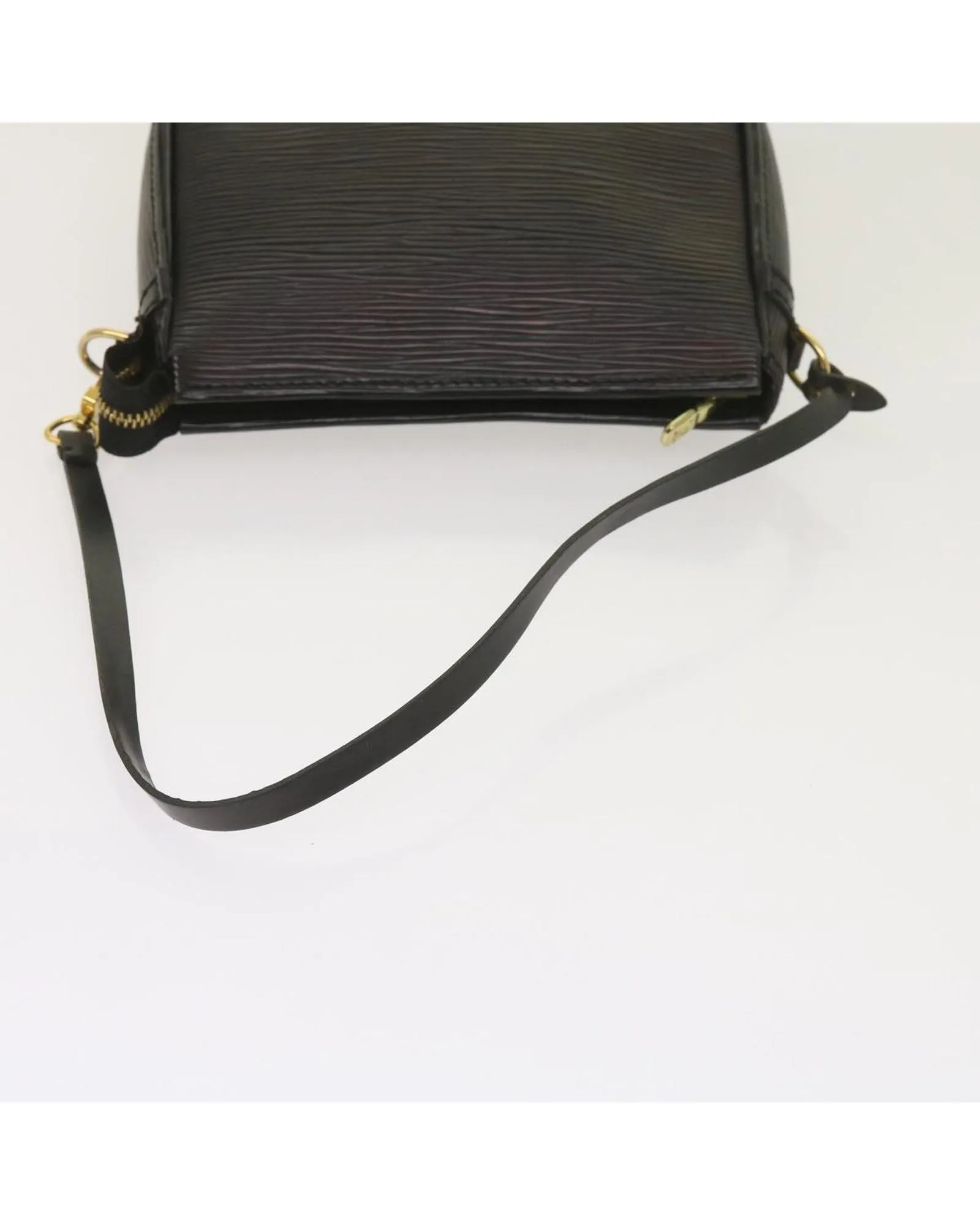 Black Epi Leather Makeup Pouch by Louis Vuitton