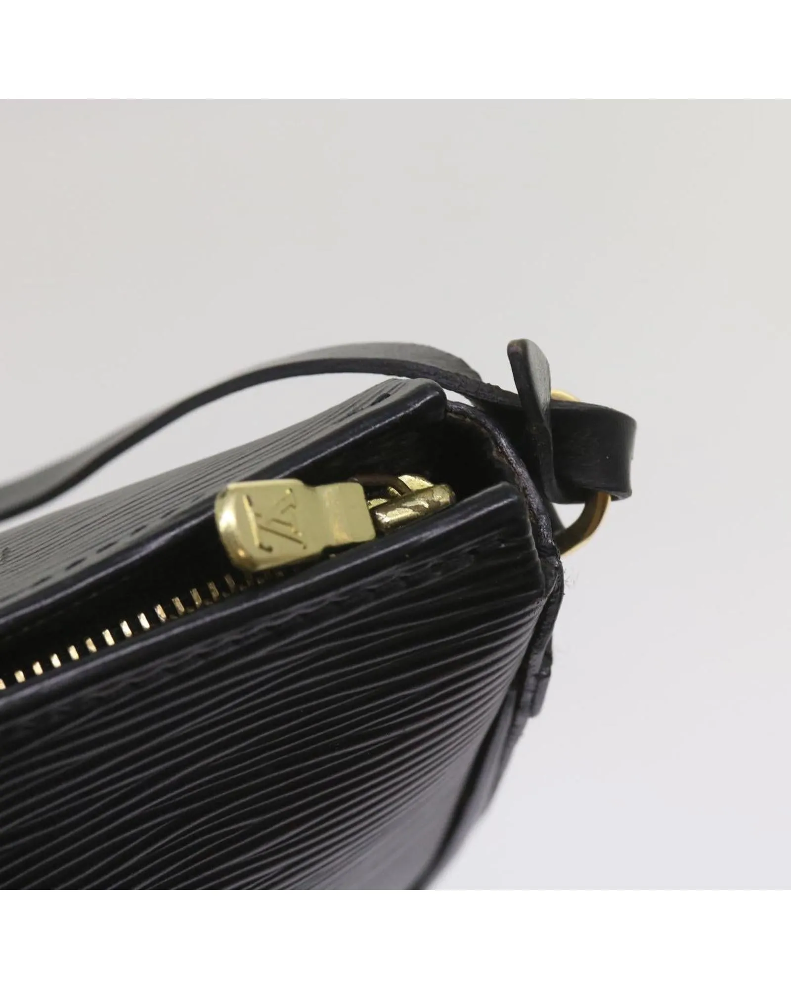 Black Epi Leather Makeup Pouch by Louis Vuitton