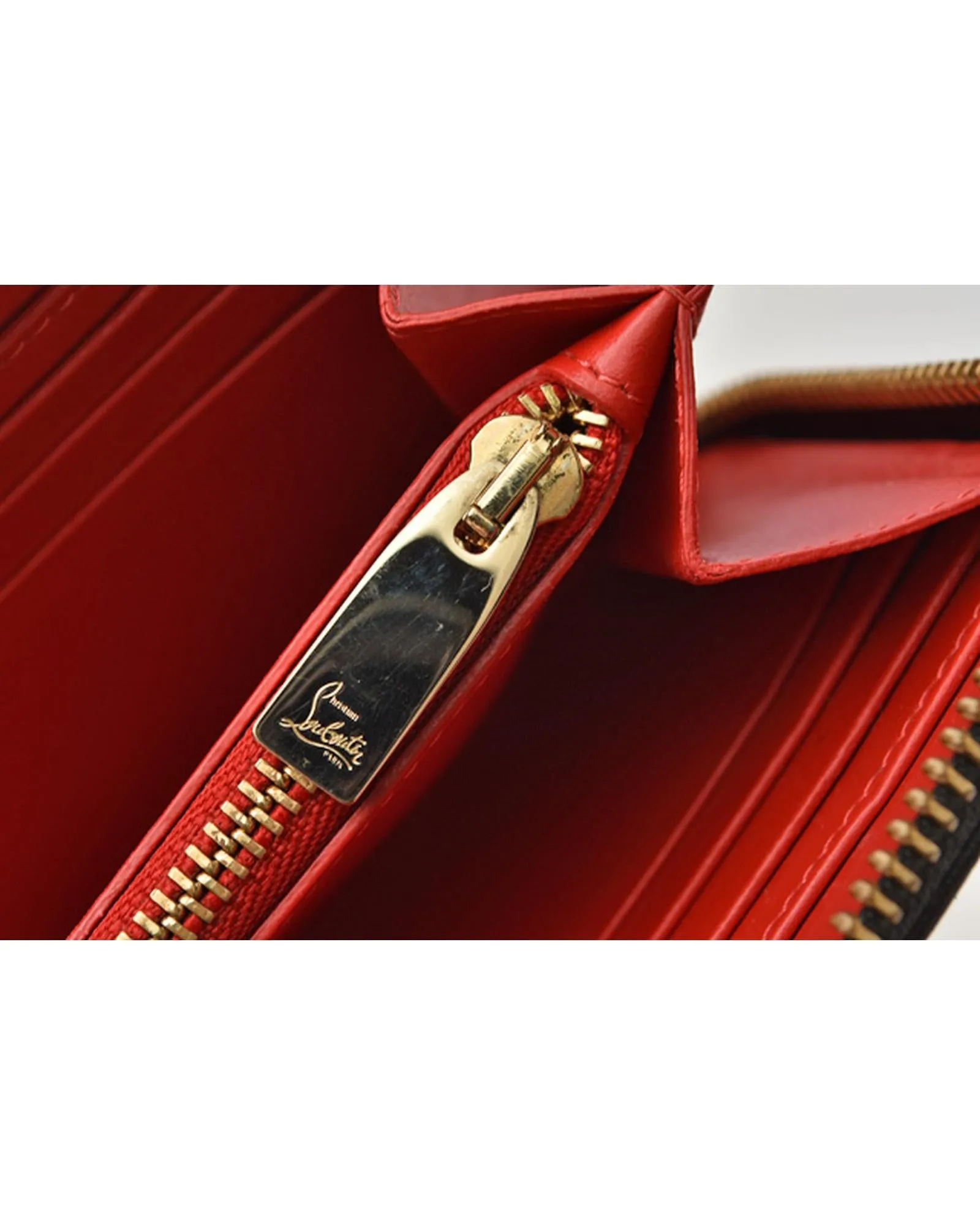 Black Leather Panettone Zipped Long Wallet by Christian Louboutin