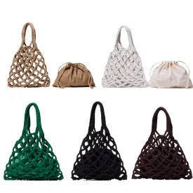 Braided Crochet Net Bag