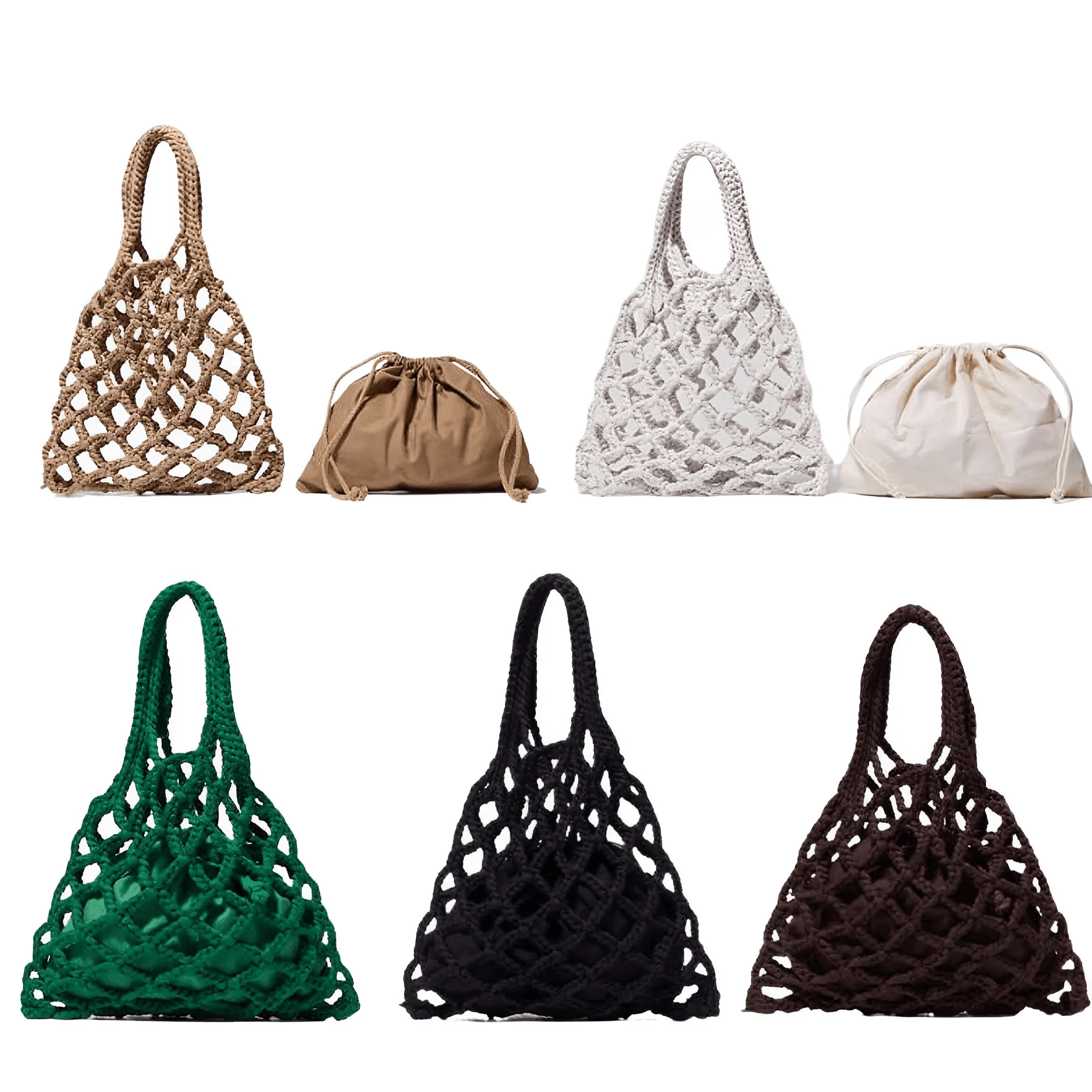 Braided Crochet Net Bag