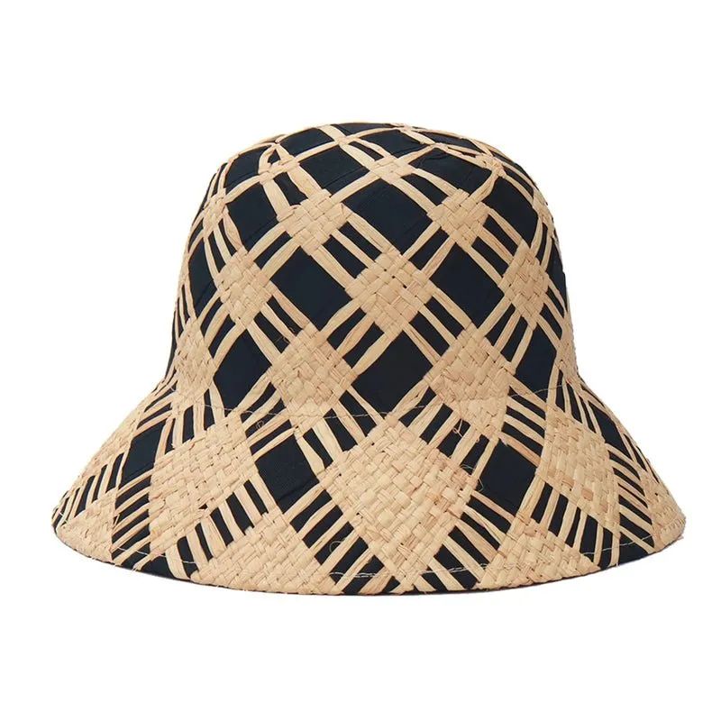 Bucket Hat Straw: Black & White Options