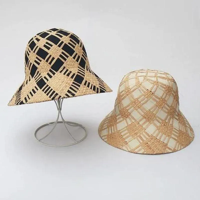 Bucket Hat Straw: Black & White Options