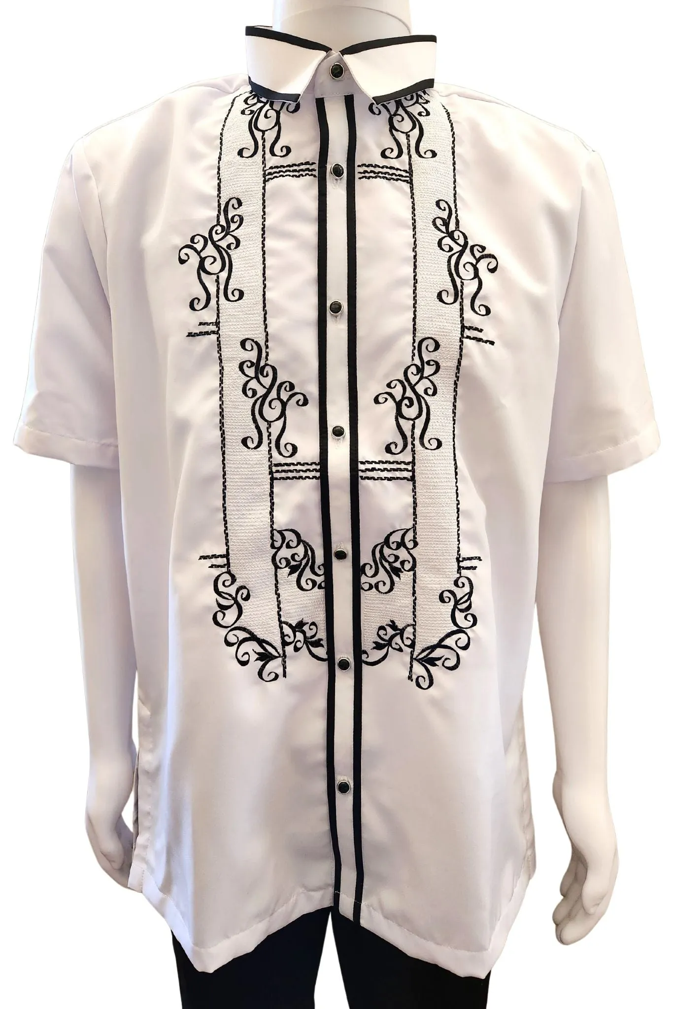 CB02 - SALE Both for $99 - Couple's Barong - Matching Barong Tagalog & Filipiniana Barong Dress (Items Sold Separately)