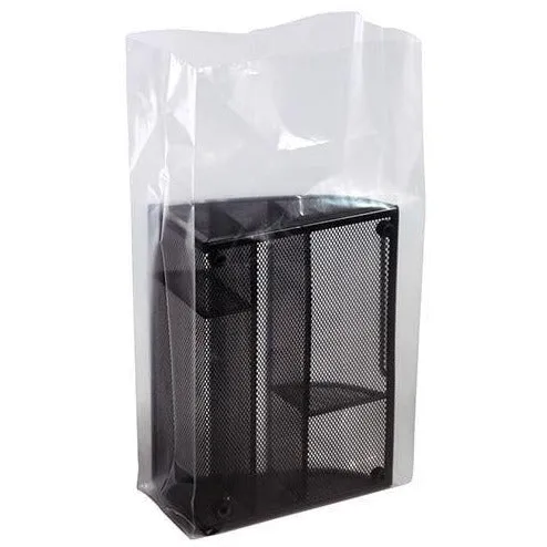 Clear Gusseted Poly Bags. 10 x 6 x 20 x 2 mil