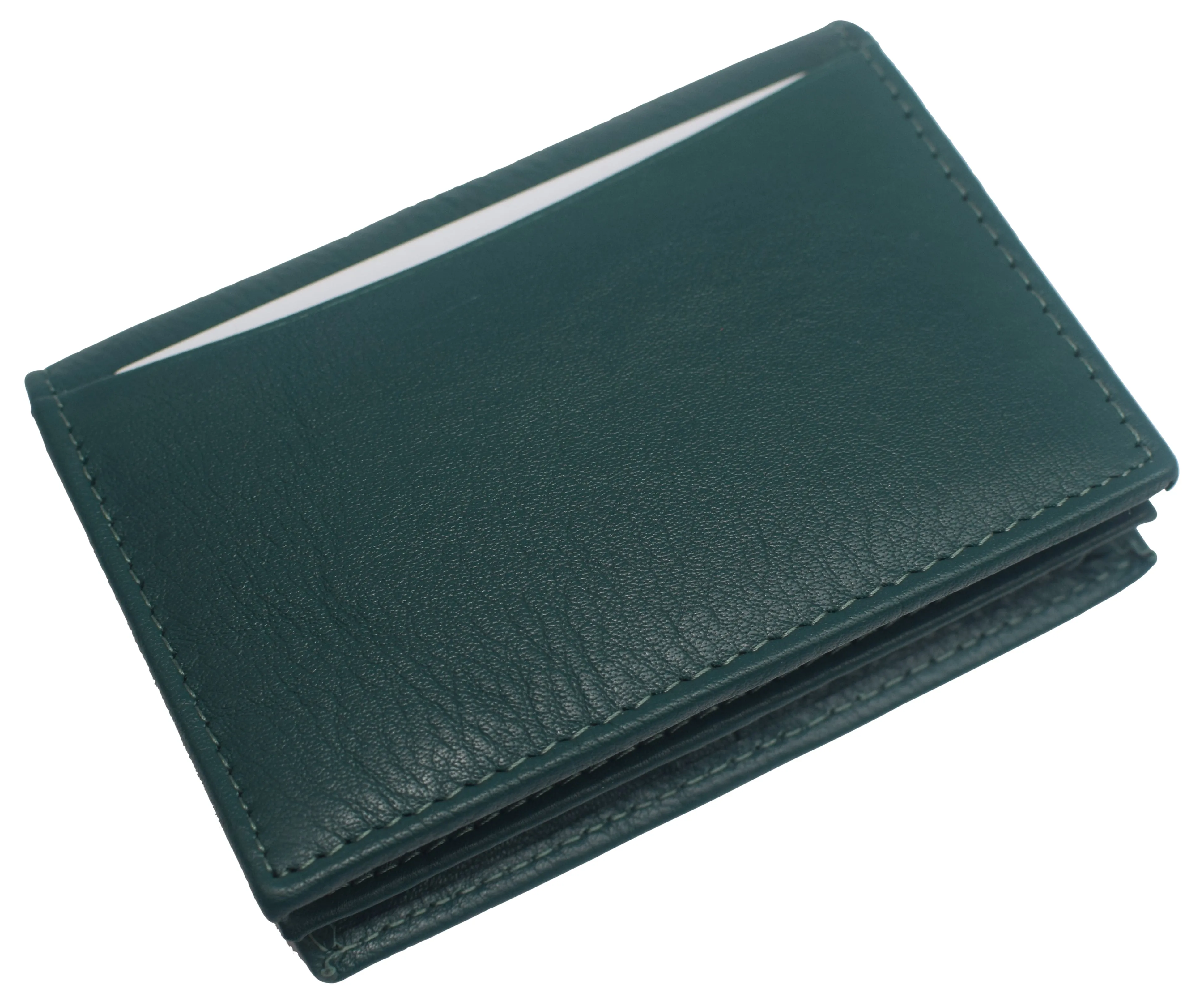 CN70 Genuine Leather Business Card Holder Name Card Case Credit Card Wallet with ID Window RFID Blocking