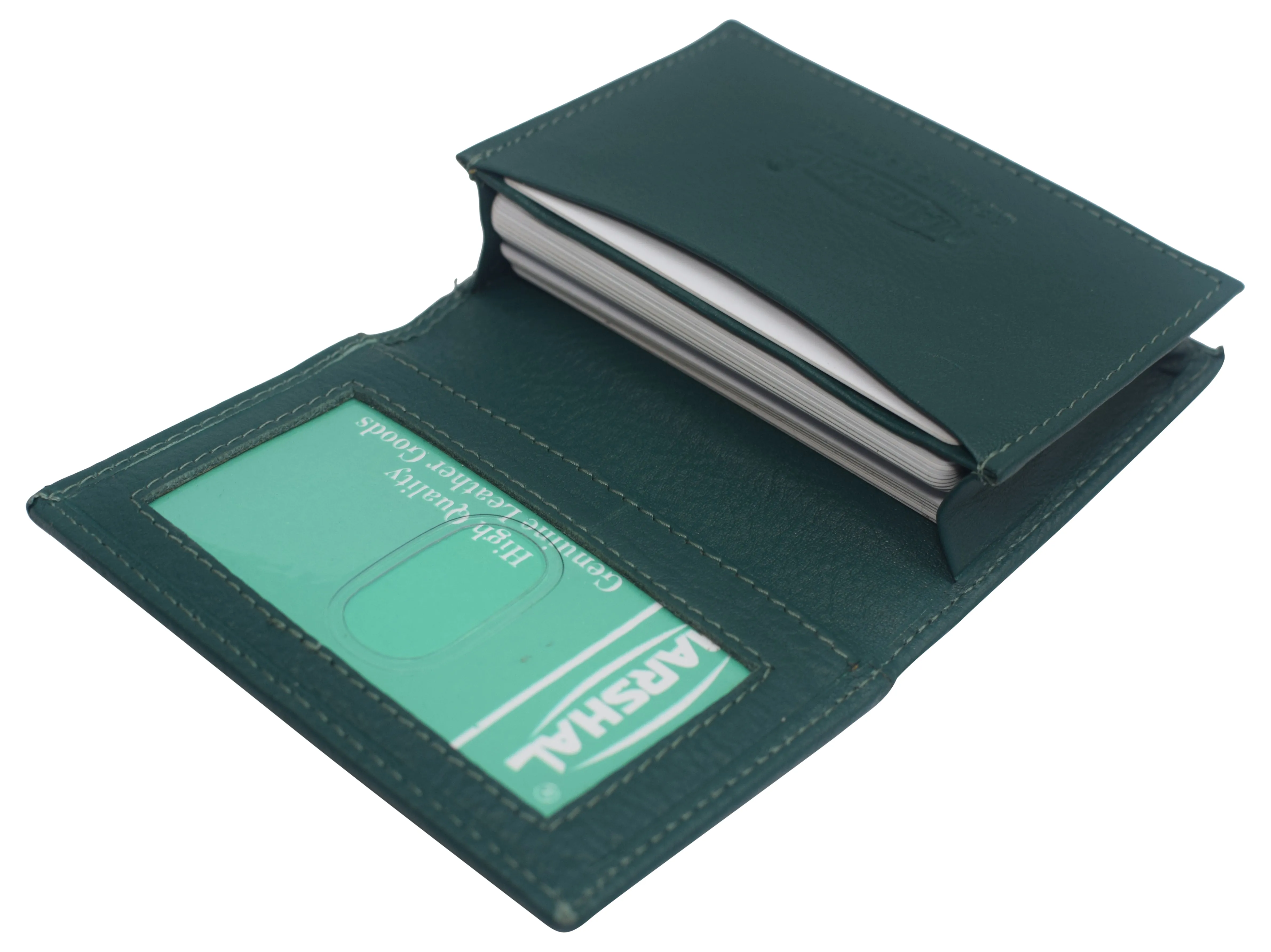 CN70 Genuine Leather Business Card Holder Name Card Case Credit Card Wallet with ID Window RFID Blocking