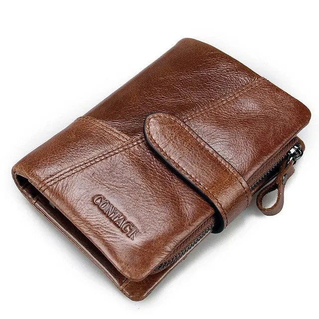 Contact's Women Wallets Brand Design High Quality Genuine Leather Wallet Female Hasp Fashion Dollar Price Long Women Wallets