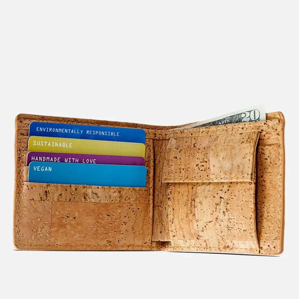 Cork Wallet With Coin Pocket