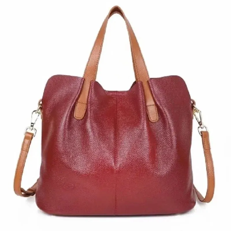 Designer Genuine Leather Soft Shoulder Crossbody Bag