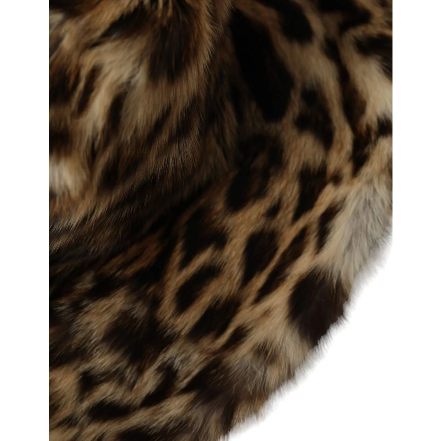 Dolce & Gabbana Brown Leopard Fur Women Bucket Hat