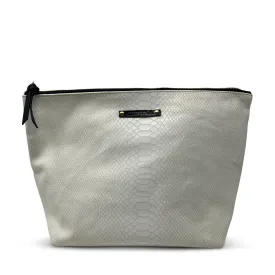 Ecru Canvas Cobra Large Pouch