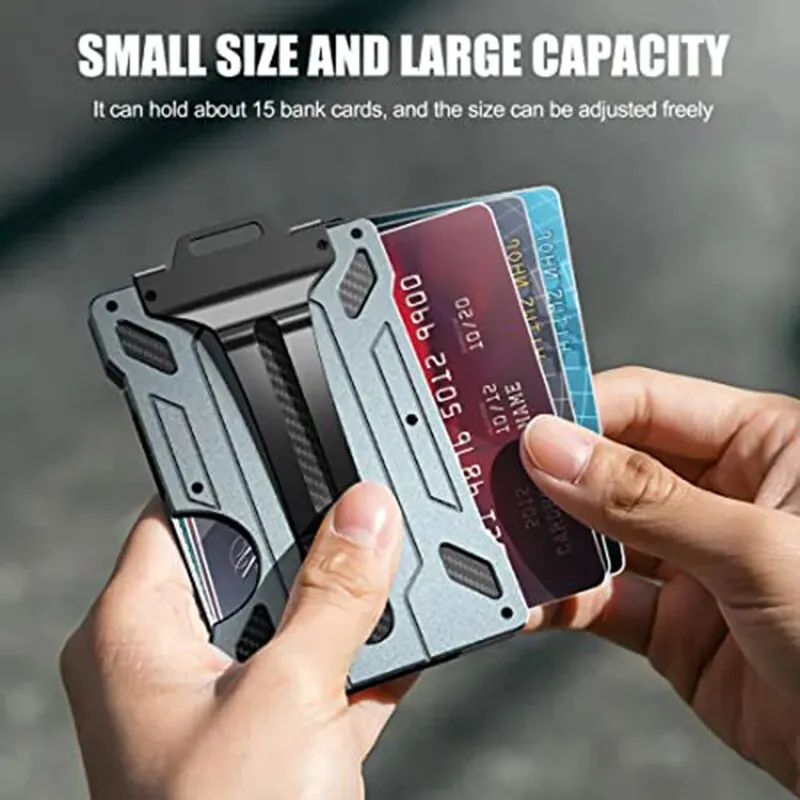 EDC Outdoor Card Holder Practical Tactical Magsafe Aluminum Fashion Mini Smart Magic Wallet