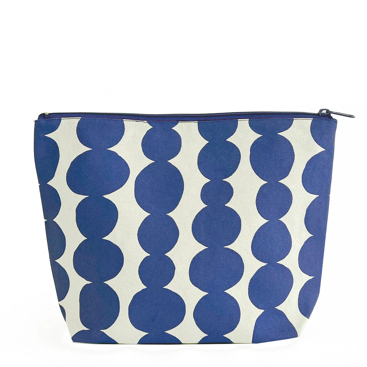 Extra Large Canvas Zipper Pouch: Abstract Dots