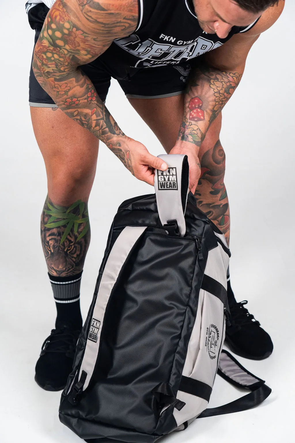 FKN Gym Bag Convertible Backpack Black / White