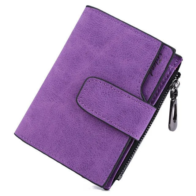 Guapabien Solid Small Purse Floral Carteras Matte PU Leather Women Clutch Wallet Mujer Femininas short mini wallet bifold purse