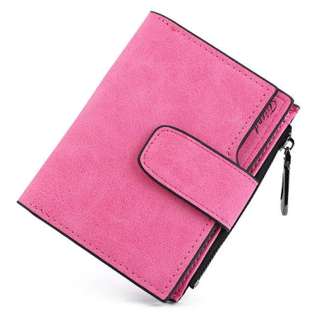 Guapabien Solid Small Purse Floral Carteras Matte PU Leather Women Clutch Wallet Mujer Femininas short mini wallet bifold purse