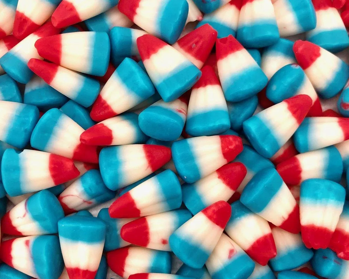 Hand Packed Raspberry Lemonade Candy Corn 8 oz. Bags - 6 / Box