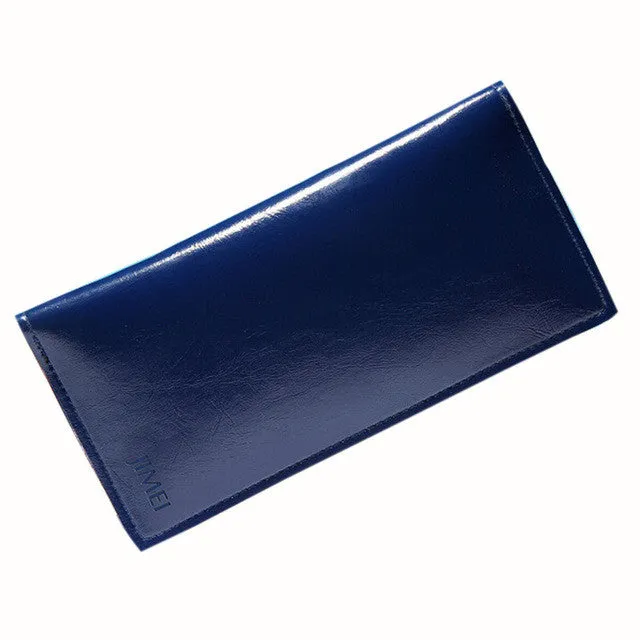 Handy Women Clutch Fashion PU Leather 2 Fold Wallets Female Long Wallet Fresh Coin Purses Lady Card&ID Holders Money Bags