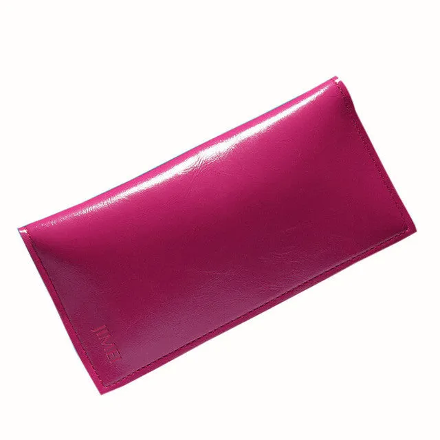 Handy Women Clutch Fashion PU Leather 2 Fold Wallets Female Long Wallet Fresh Coin Purses Lady Card&ID Holders Money Bags