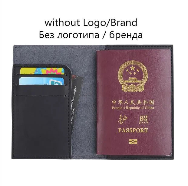 Hot Sale Men Passport Covers Solid Credit Id Card Folders Handmade Passports Holder Case Travel Accessories Passport Wallets