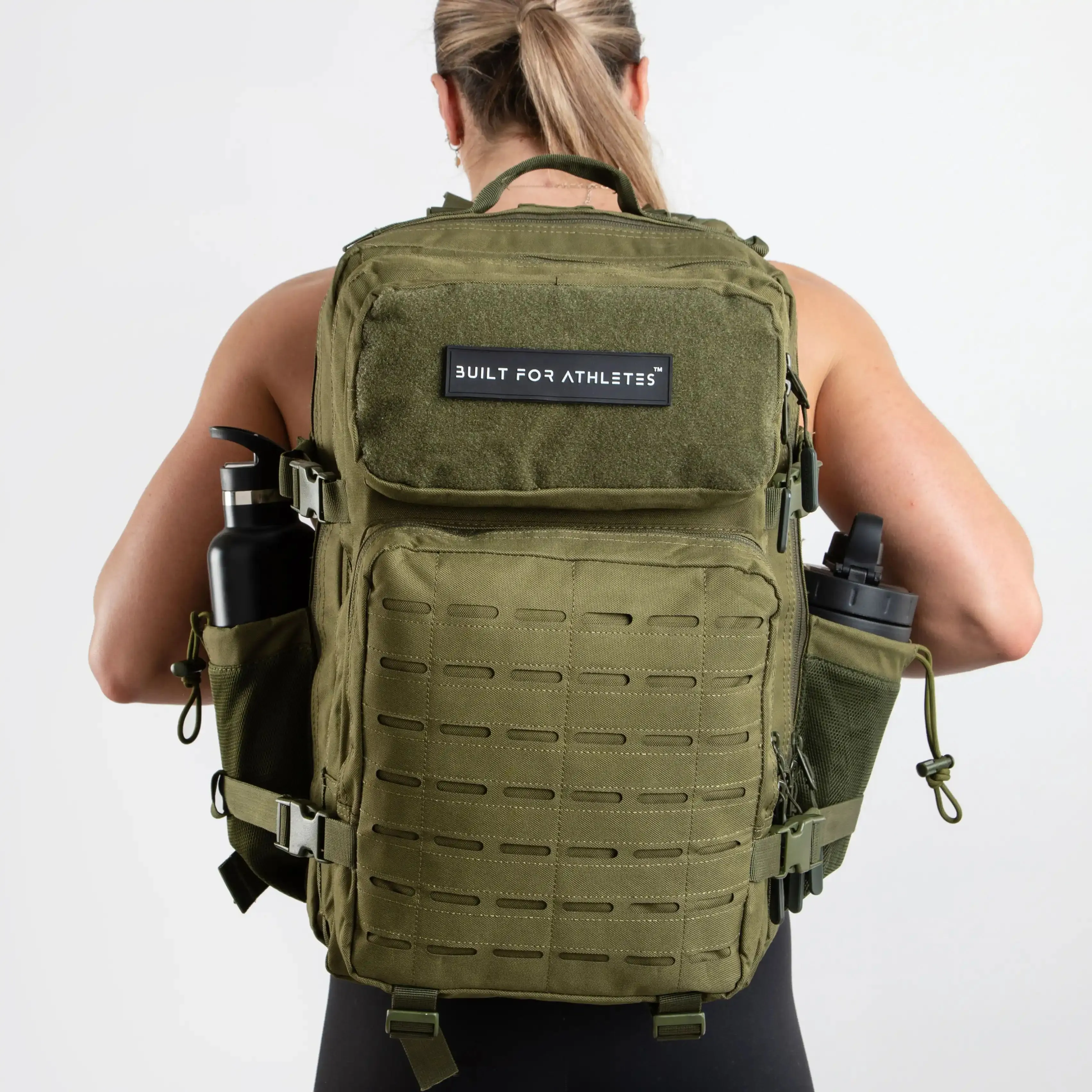 Large Army Green Gym Backpack