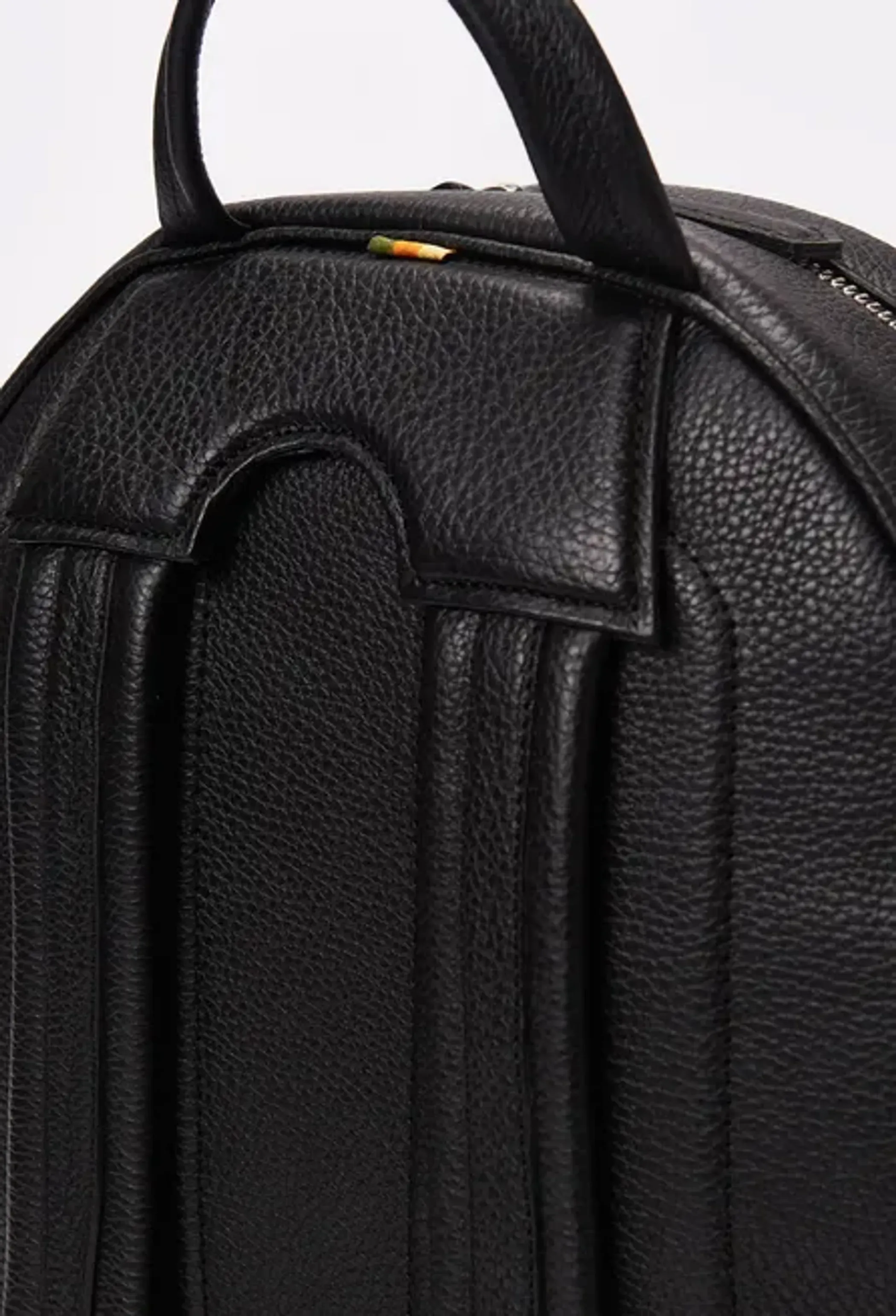 Lightweight Leather Zipper Backpack