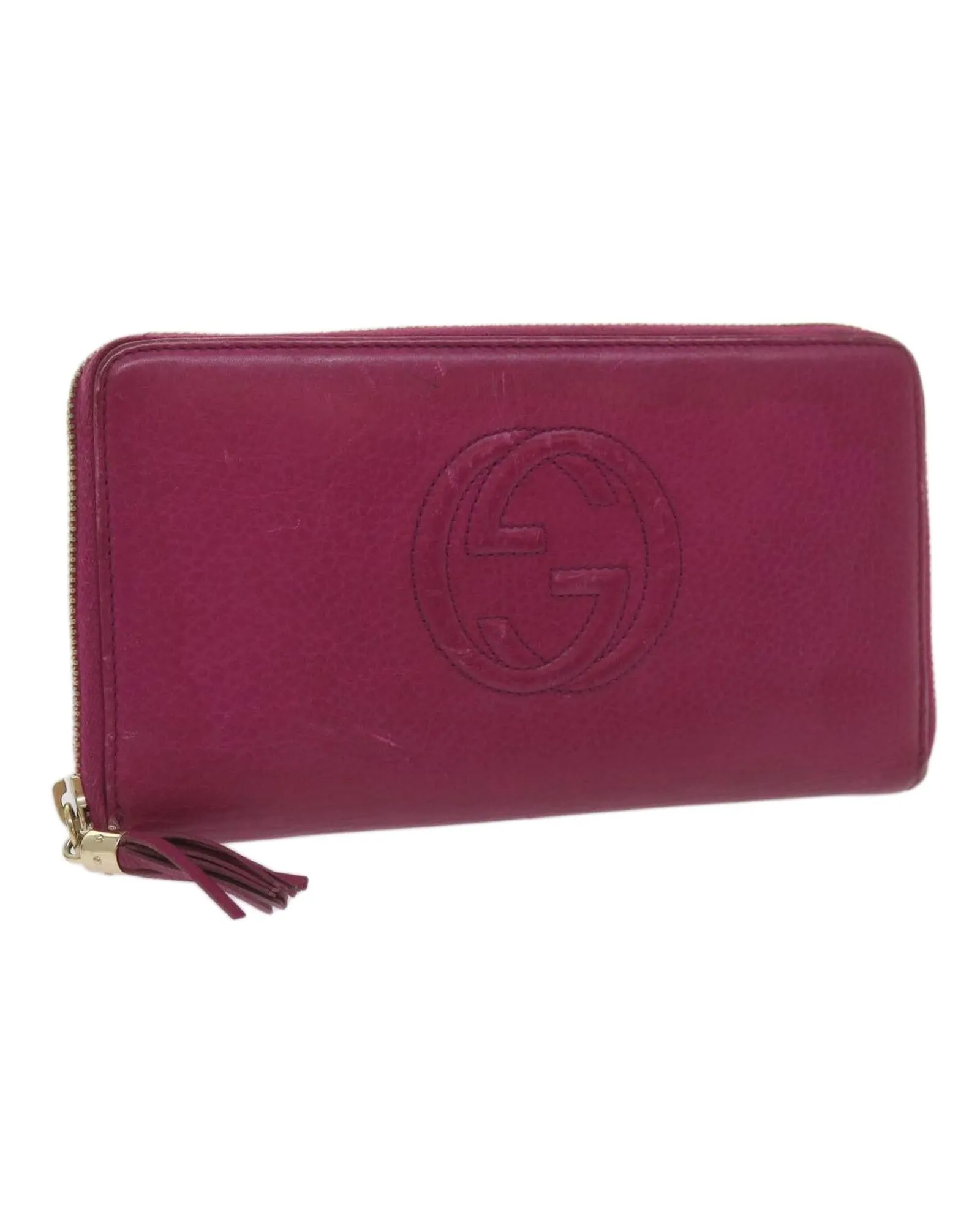 Luxury Leather Long Wallet in Pink by Gucci