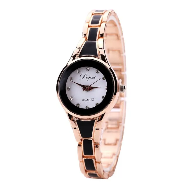 Lvpai Women Watches Luxury Crystal Bracelet Gemstone Wristwatch Dress Watches Women Ladies Gold Watch Fashion Female Brand Watch