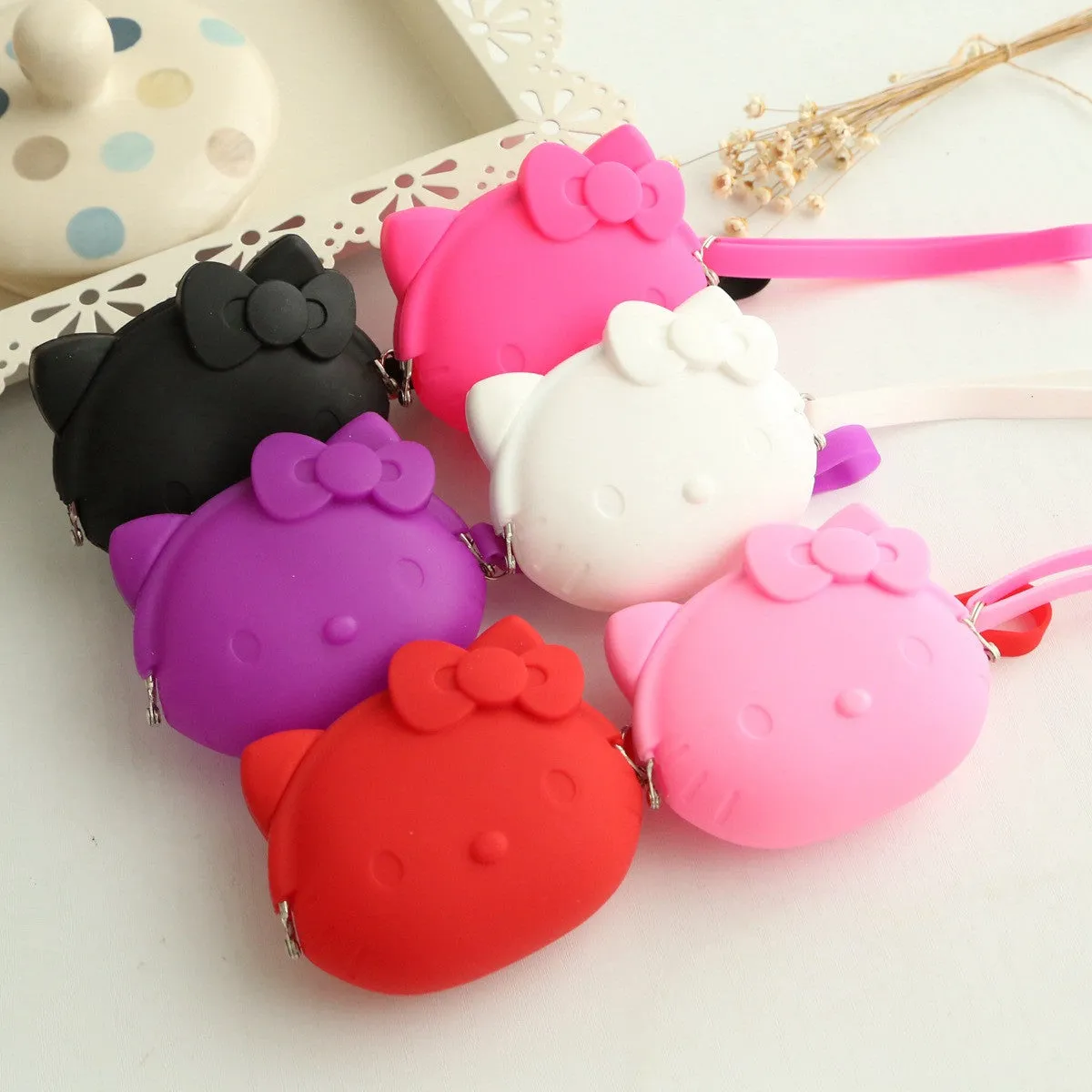 Mini Hello Kitty Coin Purse Cat Cute Female Women's Wallet Lovely Children Bags For Girls Kid Gift Bolsa