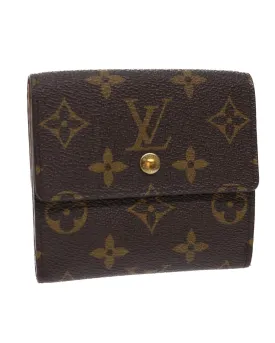 Monogram Canvas Credit Wallet with Dust Bag and Item Box