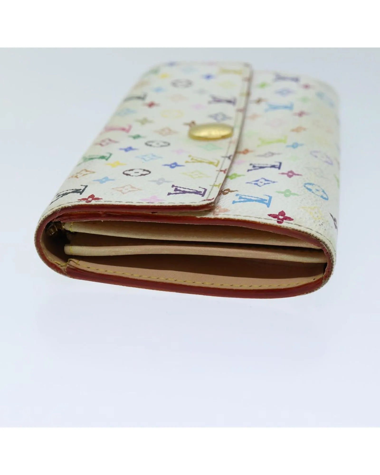 Monogram Multicolor Canvas Long Wallet with Button Clasp