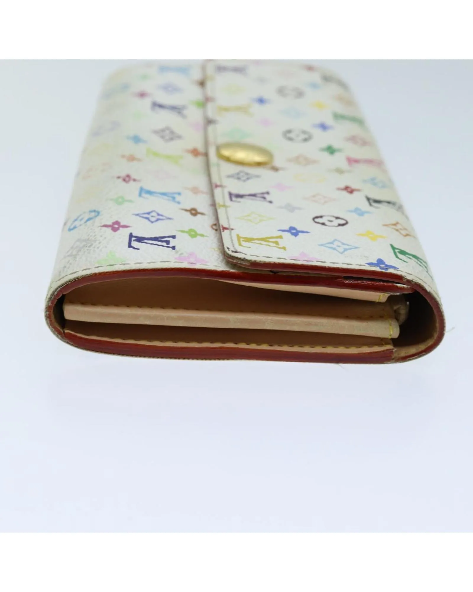 Monogram Multicolor Canvas Long Wallet with Button Clasp