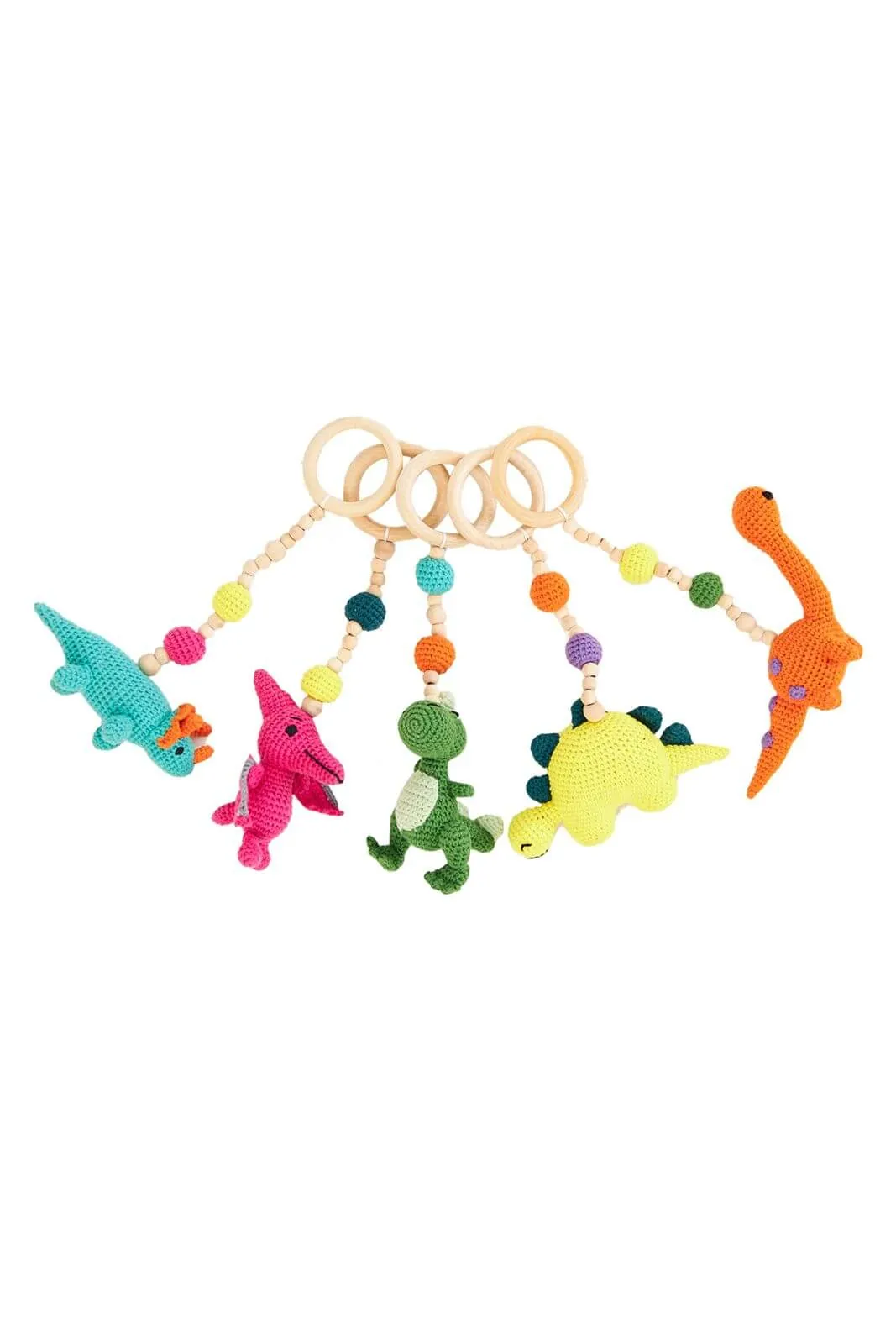 Montessori Baby Gym & Hanging Toys Set | Wooden Play Gym for Babies - Kidodido