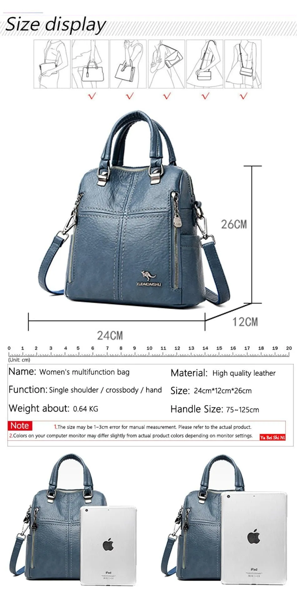 Multifunction Shoulder Bags