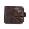 Nesitu Vintage Coffee / Brown Cowhide Simple Men Credit Card Holder Genuine Leather Mini Wallets #M8101